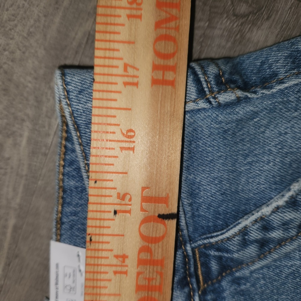 Time and Tru Womens High Rise Wide Leg Utility Jeans Light Wash Blue Denim Y2K - Picture 9 of 15
